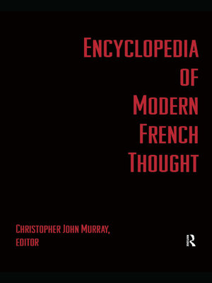 cover image of Encyclopedia of Modern French Thought